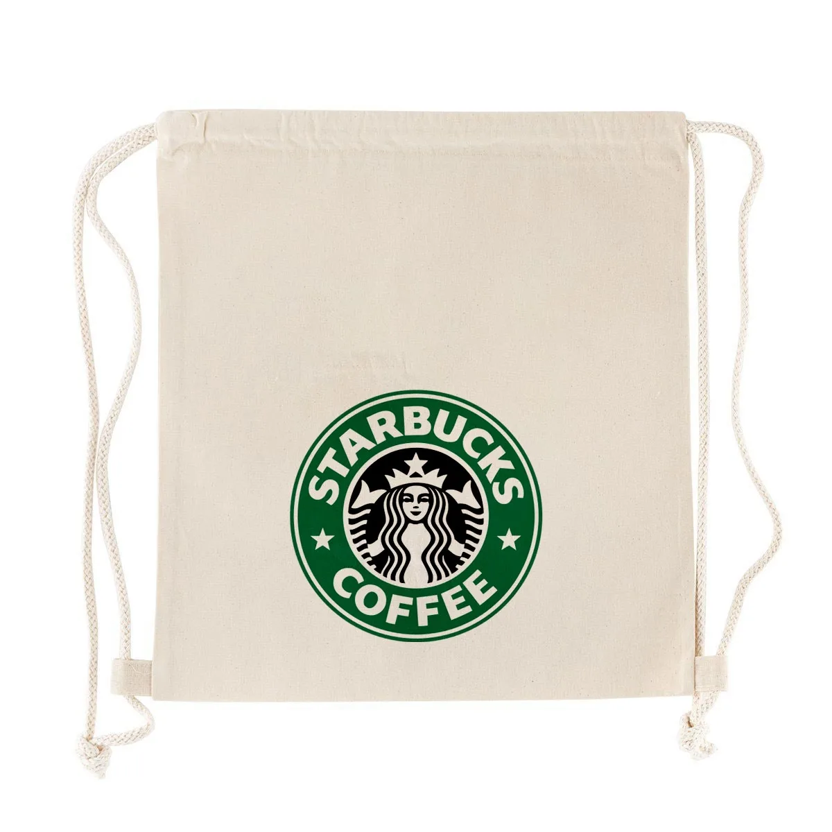 İpli Büzgülü Ham Bez Sırt Çantası - Görsel 2