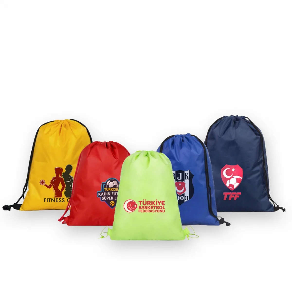 İpli Büzgülü Baskılı Promosyon Spor Sırt Çantası - Görsel 3