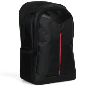 Renkli Şerit ve Suni Deri Detaylı Promosyon Laptop Bölmeli Sırt Çantası