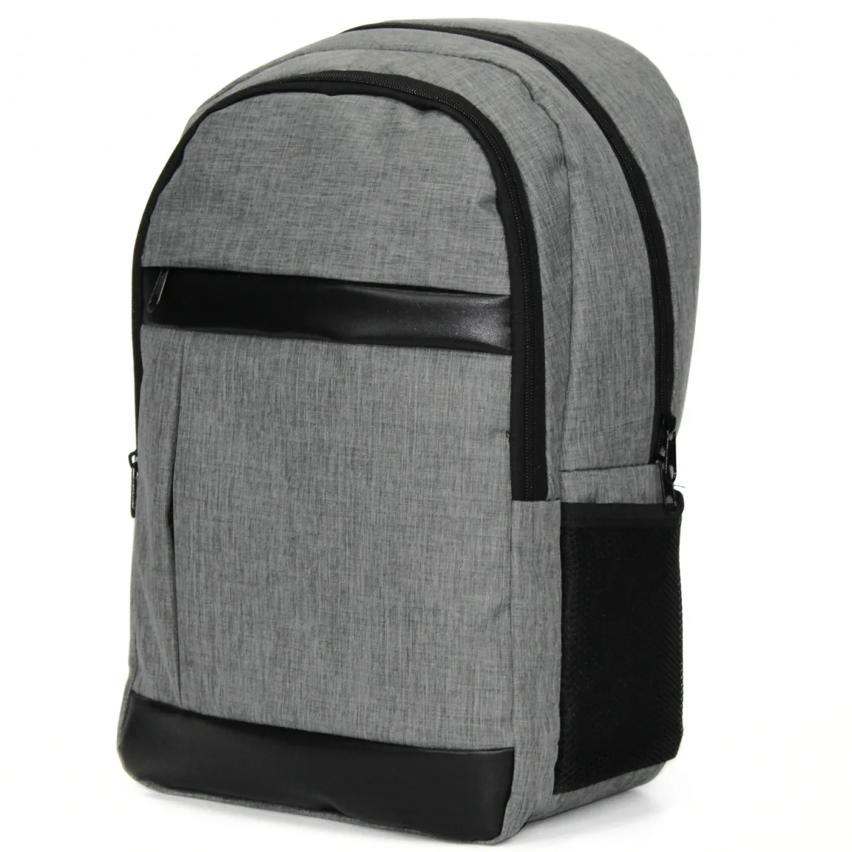 Suni Deri Tasarım Detaylı Laptop Bölmeli Sırt Çantası - Görsel 2